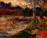 Paul Gauguin Tahitians on the Riverbank oil painting on canvas